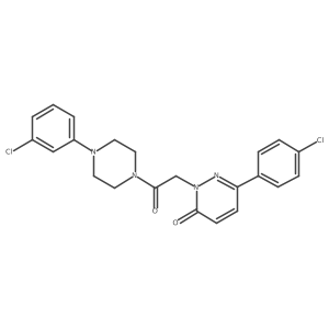 6-(4-chlorophenyl)-2-{2-[4-(3-chlorophenyl)piperazino]-2-oxoethyl}-3(2H)-pyridazinone Structure