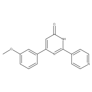 4-(3-methoxyphenyl)-2-pyridin-4-yl-1H-pyrimidin-6-one结构式