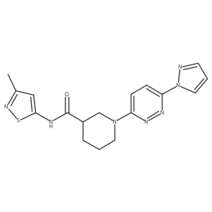 1-(6-(1H-pyrazol-1-yl)pyridazin-3-yl)-N-(3-methylisothiazol-5-yl)piperidine-3-carboxamide Structure