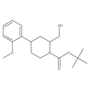 Tert-butyl 2-(hydroxymethyl)-4-(2-methoxyphenyl)piperidine-1-carboxylate结构式