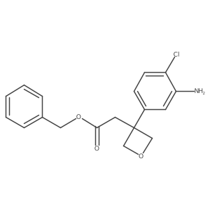 Benzyl 2-(3-(3-amino-4-chlorophenyl)oxetan-3-yl)acetate结构式