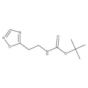 tert-butyl N-[2-(1,2,4-oxadiazol-5-yl)ethyl]carbamate结构式