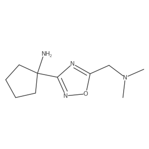 1-{5-[(Dimethylamino)methyl]-1,2,4-oxadiazol-3-yl}cyclopentan-1-amine Structure