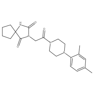 3-{2-[4-(2,4-Dimethylphenyl)piperazin-1-yl]-2-oxoethyl}-2-hydroxy-1,3-diazaspiro[4.4]non-1-en-4-one Structure