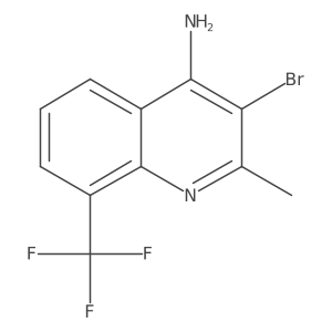 4-Amino-3-bromo-2-methyl-8-(trifluoromethyl)quinoline结构式