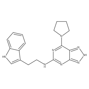 N-(2-(1H-indol-3-yl)ethyl)-7-(pyrrolidin-1-yl)-3H-[1,2,3]triazolo[4,5-d]pyrimidin-5-amine Structure