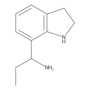 1-(2,3-dihydro-1H-indol-7-yl)propan-1-amine结构式