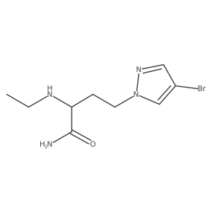 4-(4-bromo-1H-pyrazol-1-yl)-2-(ethylamino)butanamide结构式
