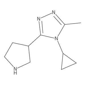 4-Cyclopropyl-3-methyl-5-(pyrrolidin-3-yl)-4H-1,2,4-triazole结构式