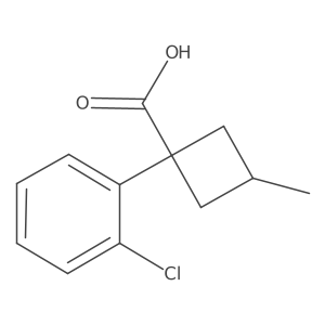 1-(2-Chlorophenyl)-3-methylcyclobutane-1-carboxylic acid Structure