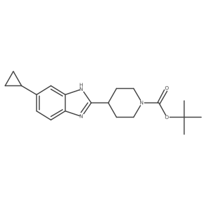 tert-butyl 4-(6-cyclopropyl-1H-benzo[d]imidazol-2-yl)piperidine-1-carboxylate Structure