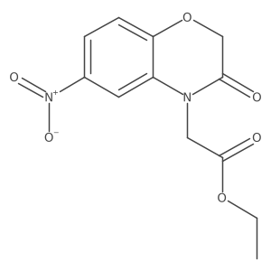 ethyl (3,4-dihydro-6-nitro-3-oxo-2H-1,4-benzoxazin-4-yl)acetate结构式