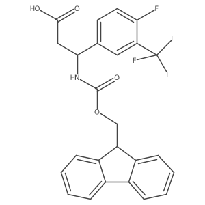 (3S)-3-({[(9H-fluoren-9-yl)methoxy]carbonyl}amino)-3-[4-fluoro-3-(trifluoromethyl)phenyl]propanoic acid Structure