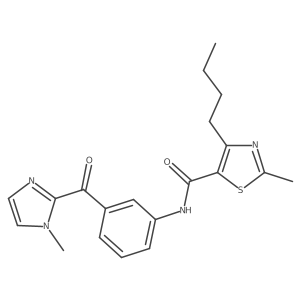 4-butyl-2-methyl-N-{3-[(1-methyl-1H-imidazol-2-yl)carbonyl]phenyl}-1,3-thiazole-5-carboxamide结构式