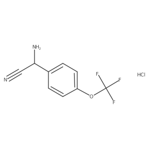2-Amino-2-[4-(trifluoromethoxy)phenyl]acetonitrile hydrochloride Structure