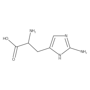 2-amino-3-(2-amino-1H-imidazol-4-yl)propanoic acid结构式