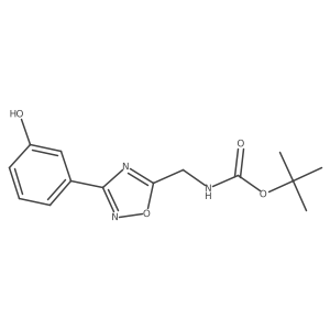 tert-butyl N-{[3-(3-hydroxyphenyl)-1,2,4-oxadiazol-5-yl]methyl}carbamate Structure