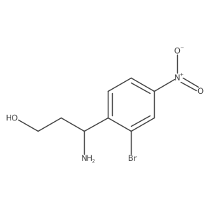 3-Amino-3-(2-bromo-4-nitrophenyl)propan-1-ol Structure