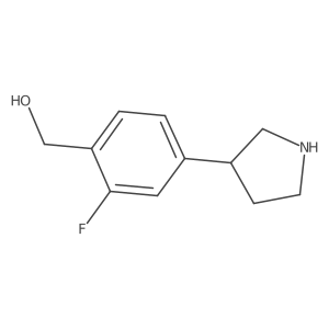 [2-Fluoro-4-(pyrrolidin-3-yl)phenyl]methanol结构式