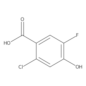 2-Chloro-5-fluoro-4-hydroxybenzoic acid Structure