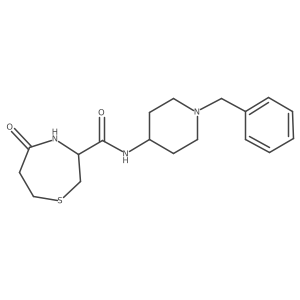 N-(1-benzylpiperidin-4-yl)-5-oxo-1,4-thiazepane-3-carboxamide结构式