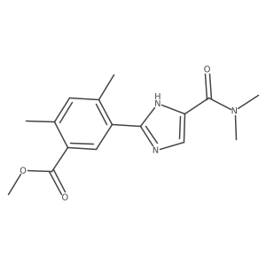 Methyl 5-(5-(dimethylcarbamoyl)-1H-imidazol-2-yl)-2,4-dimethylbenzoate结构式