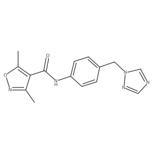 3,5-dimethyl-N-[4-(1H-1,2,4-triazol-1-ylmethyl)phenyl]-1,2-oxazole-4-carboxamide Structure