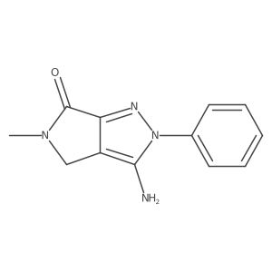 3-Amino-4,5-dihydro-5-methyl-2-phenylpyrrolo[3,4-c]pyrazol-6(2h)-one结构式