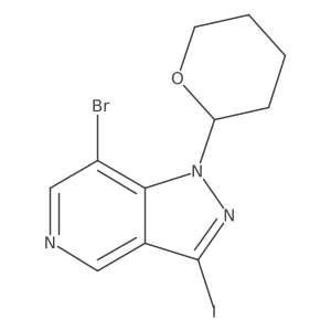 7-Bromo-3-iodo-1-(tetrahydro-2H-pyran-2-yl)-1H-pyrazolo[4,3-c]pyridine Structure
