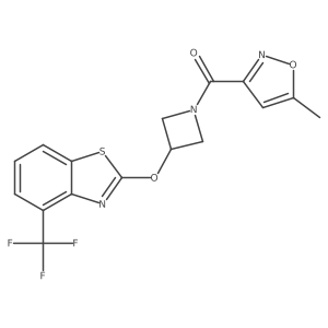 (5-Methylisoxazol-3-yl)(3-((4-(trifluoromethyl)benzo[d]thiazol-2-yl)oxy)azetidin-1-yl)methanone结构式