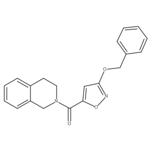 (3-(benzyloxy)isoxazol-5-yl)(3,4-dihydroisoquinolin-2(1H)-yl)methanone结构式