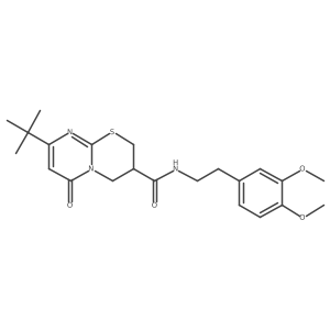 8-(tert-butyl)-N-(3,4-dimethoxyphenethyl)-6-oxo-2,3,4,6-tetrahydropyrimido[2,1-b][1,3]thiazine-3-carboxamide Structure