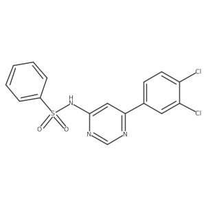N-[6-(3,4-dichlorophenyl)-4-pyrimidinyl]benzenesulfonamide结构式