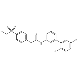 N-[6-(2,5-dichlorophenyl)pyridin-2-yl]-2-(4-ethylsulfonylphenyl)acetamide Structure