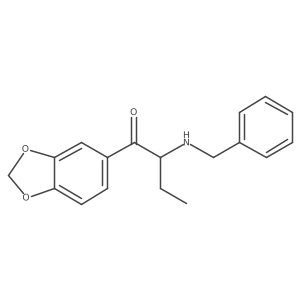 1-(1,3-Benzodioxol-5-yl)-2-(benzylamino)butan-1-one结构式