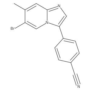 4-(6-Bromo-7-methylimidazo[1,2-a]pyridin-3-yl)benzonitrile Structure