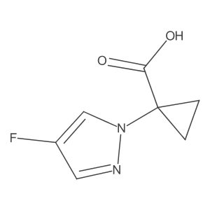 1-(4-Fluoro-1H-pyrazol-1-yl)cyclopropanecarboxylic acid结构式
