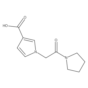 1-[2-oxo-2-(pyrrolidin-1-yl)ethyl]-1H-pyrrole-3-carboxylic acid结构式
