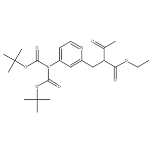 Ethyl 2-[(4-{bis[(tert-butoxy)carbonyl]amino}pyridin-2-yl)methyl]-3-oxobutanoate Structure