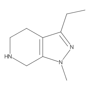 3-Ethyl-1-methyl-1H,4H,5H,6H,7H-pyrazolo[3,4-c]pyridine结构式