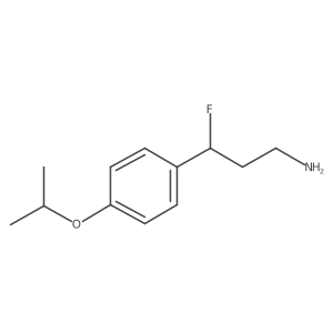 3-Fluoro-3-[4-(propan-2-yloxy)phenyl]propan-1-amine结构式