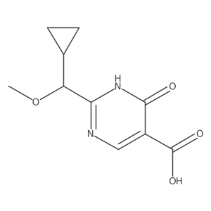 2-[Cyclopropyl(methoxy)methyl]-6-oxo-1,6-dihydropyrimidine-5-carboxylic acid结构式