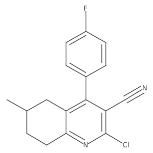 2-Chloro-4-(4-fluorophenyl)-6-methyl-5,6,7,8-tetrahydroquinoline-3-carbonitrile结构式