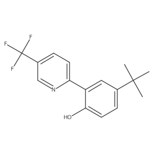 4-Tert-butyl-2-[5-(trifluoromethyl)pyridin-2-yl]phenol结构式