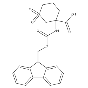 3-({[(9H-fluoren-9-yl)methoxy]carbonyl}amino)-1,1-dioxo-1lambda6-thiane-3-carboxylic acid结构式