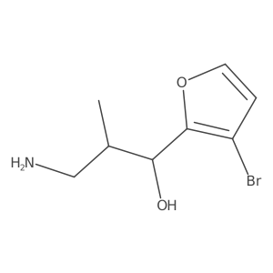 3-Amino-1-(3-bromofuran-2-yl)-2-methylpropan-1-ol Structure
