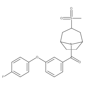 (3-(4-fluorophenoxy)phenyl)((1R,5S)-3-(methylsulfonyl)-8-azabicyclo[3.2.1]octan-8-yl)methanone Structure
