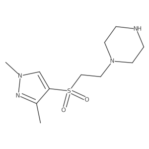 1-(2-((1,3-Dimethyl-1H-pyrazol-4-yl)sulfonyl)ethyl)piperazine结构式