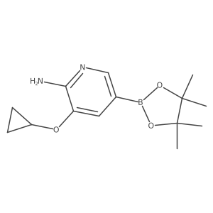 3-Cyclopropoxy-5-(4,4,5,5-tetramethyl-1,3,2-dioxaborolan-2-YL)pyridin-2-amine Structure