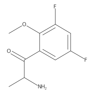 2-Amino-1-(3,5-difluoro-2-methoxyphenyl)propan-1-one结构式